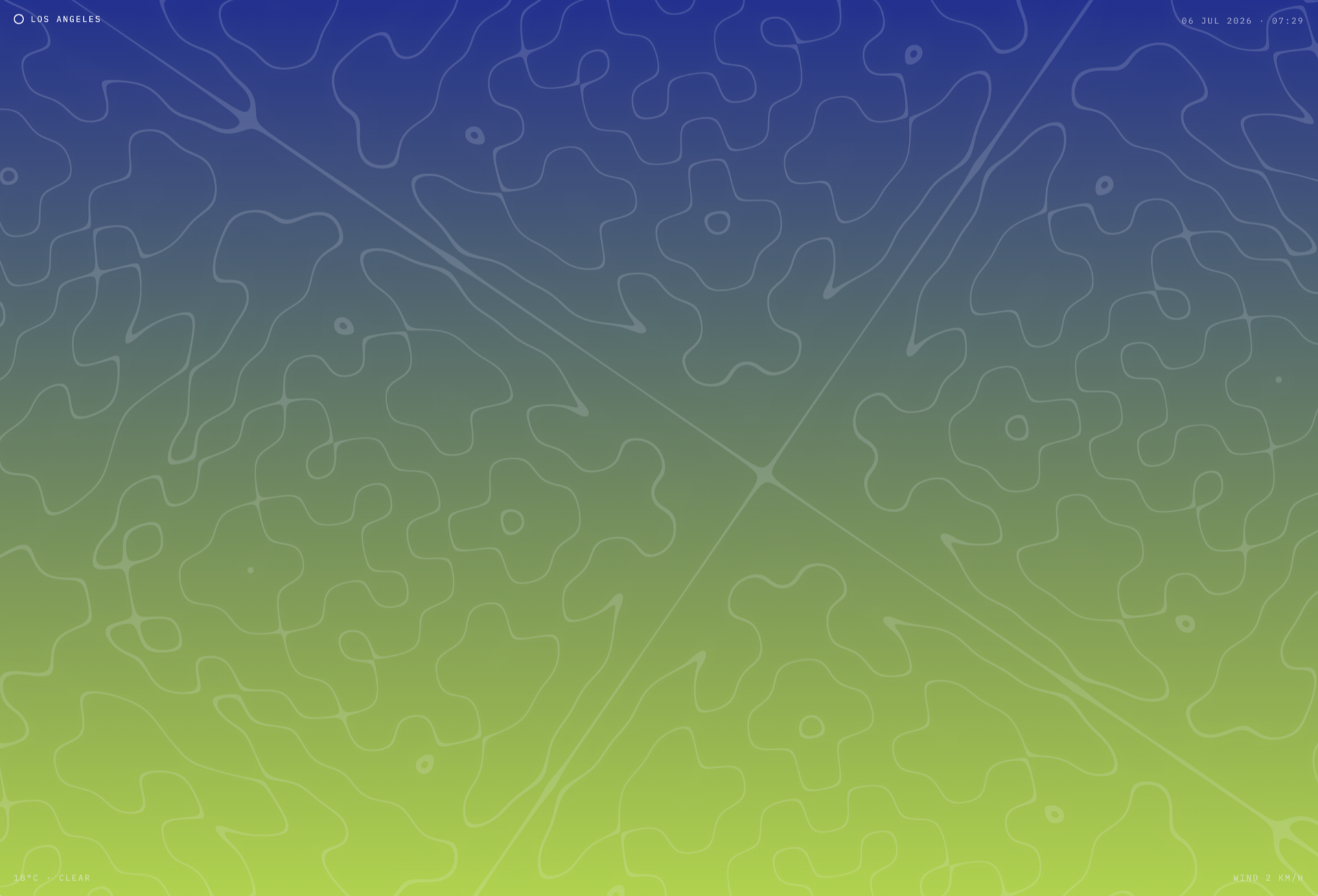 Fieldtone generative ambient field for Los Angeles