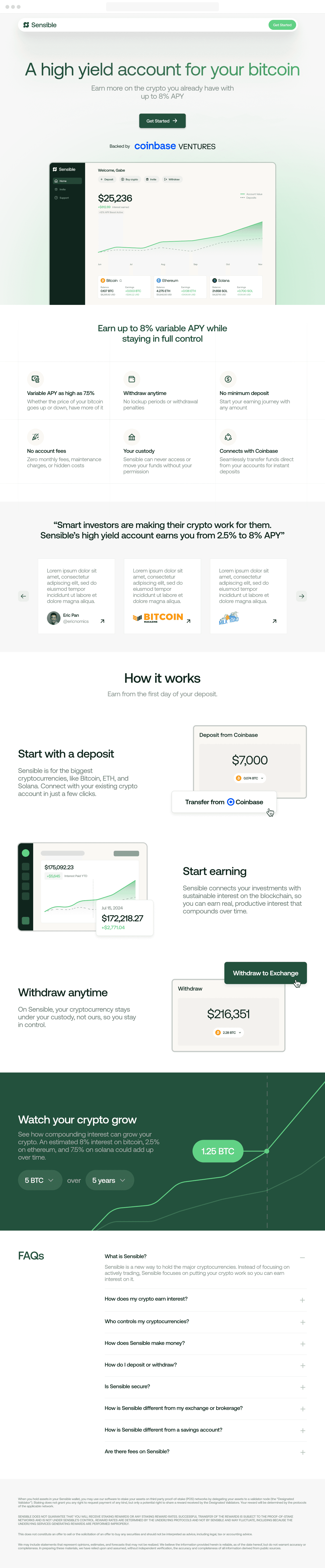 Sensible - full page screenshot